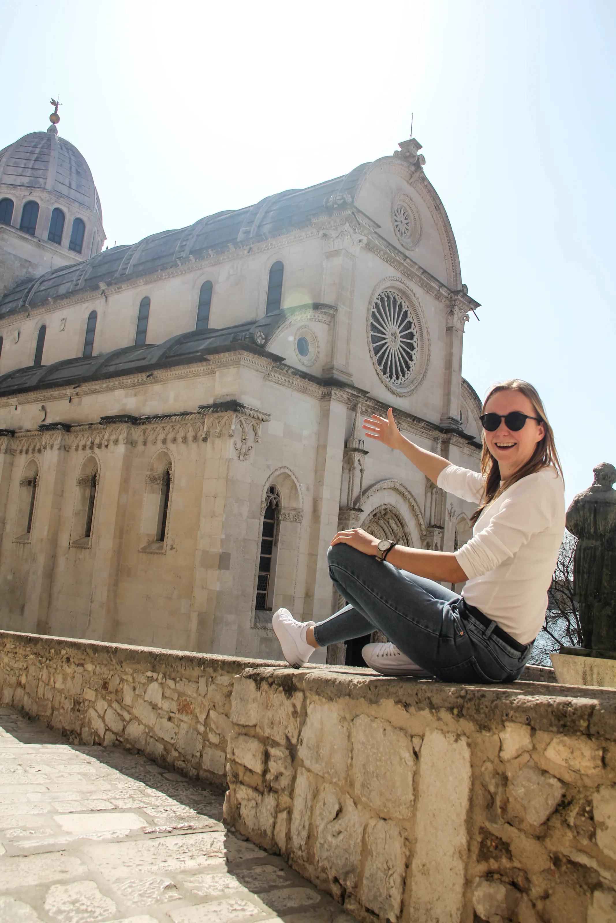 Monika walking in Zadar