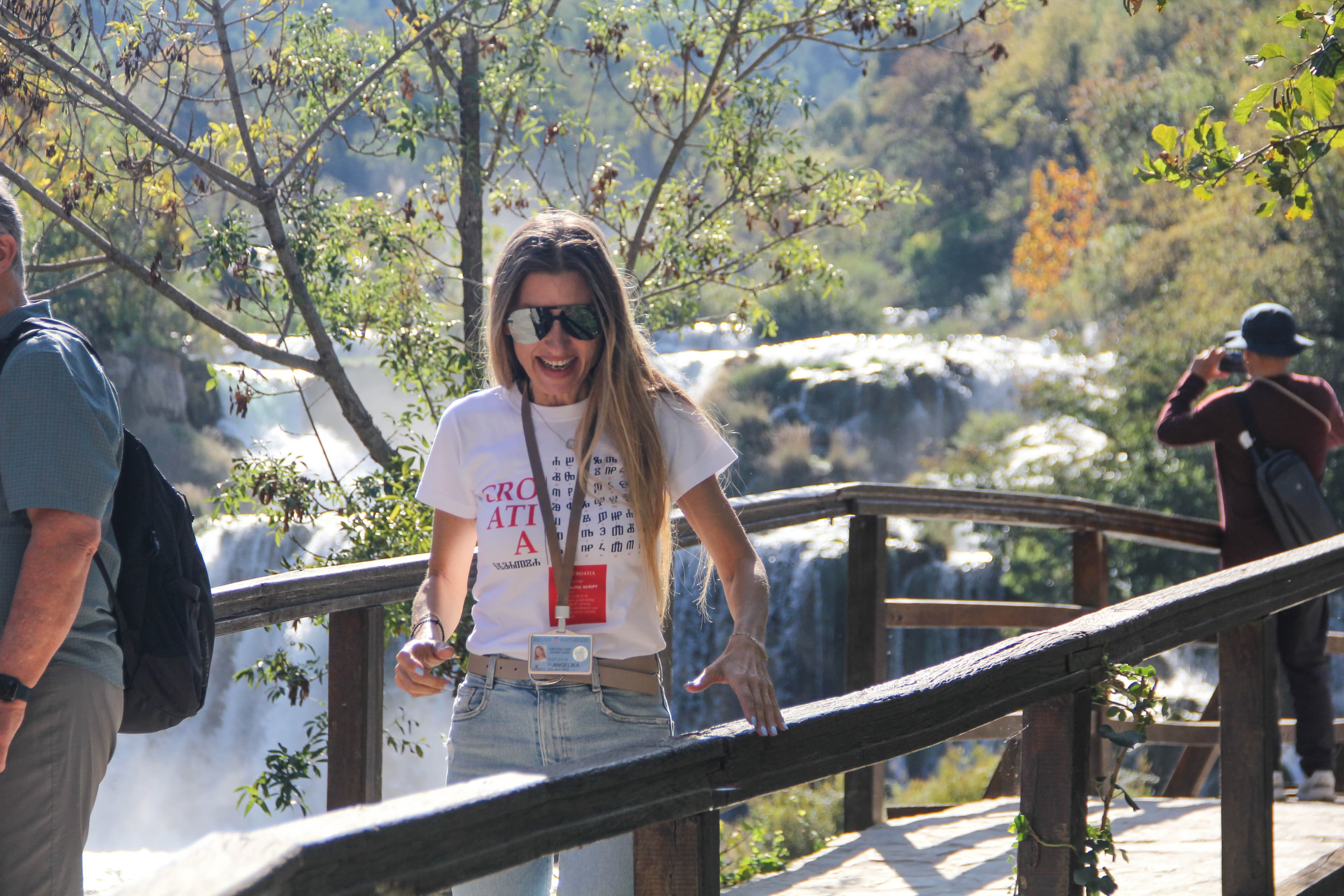 Blue Zadar guide near waterfalls