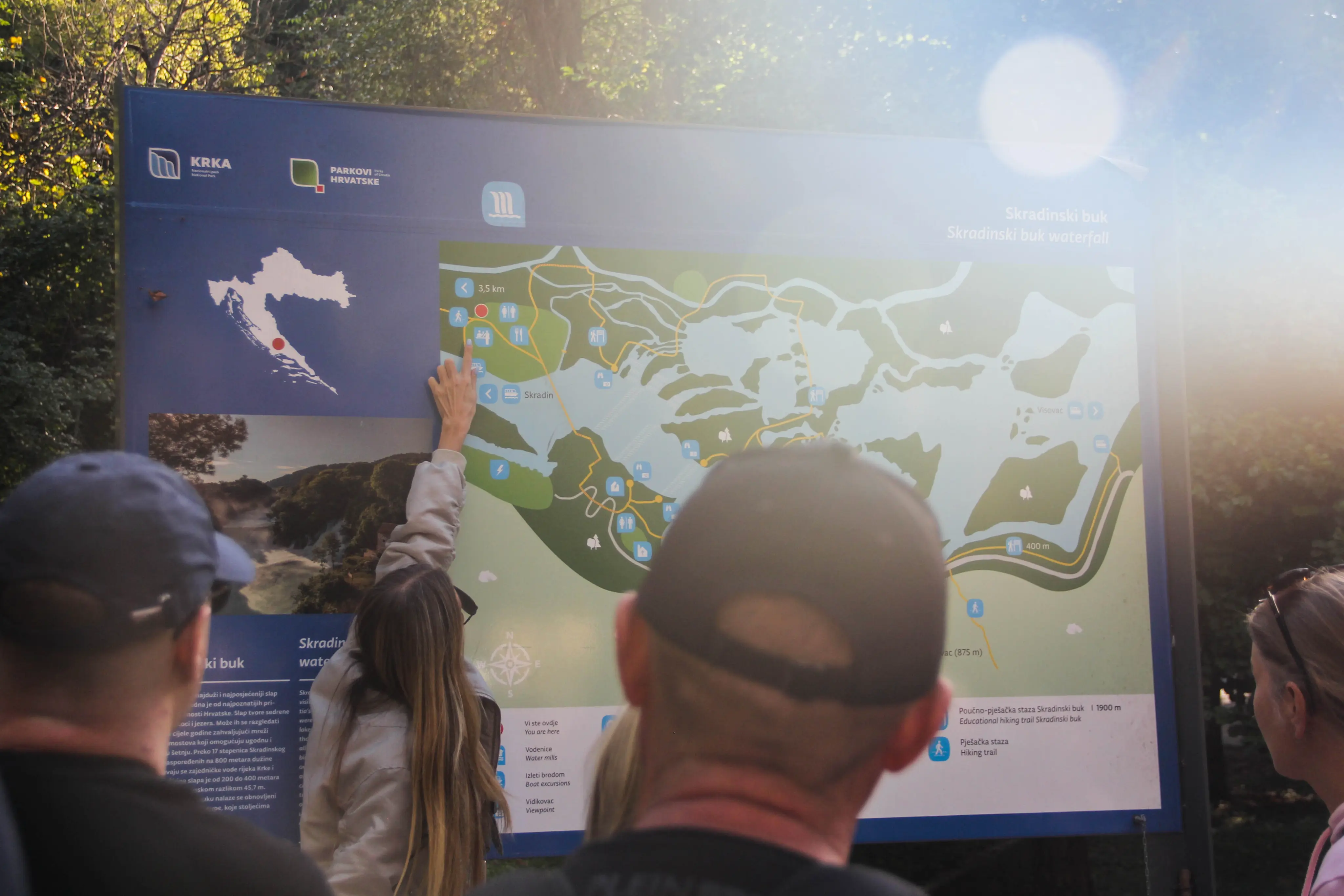 Blue Zadar trip planning board